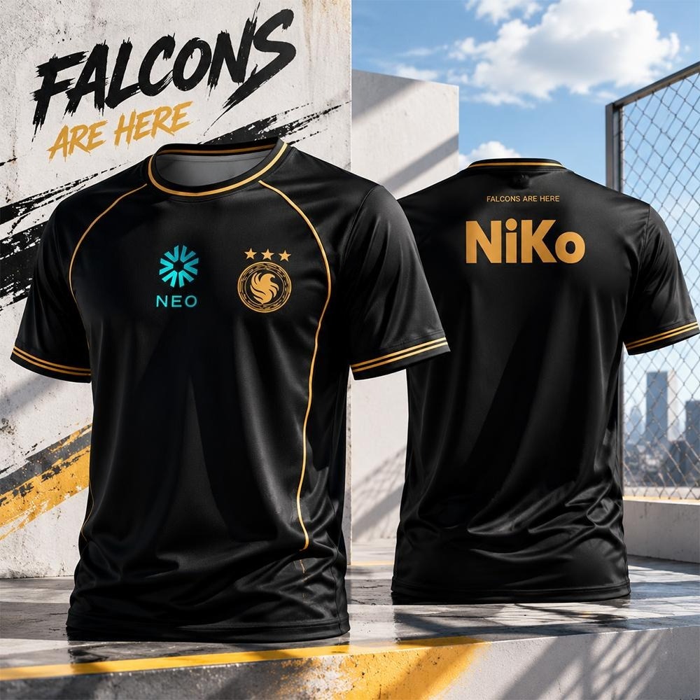 Custom Esports Gaming Jersey - Team Falcons 2026 Trainingsuniformen CS2 E-Sport