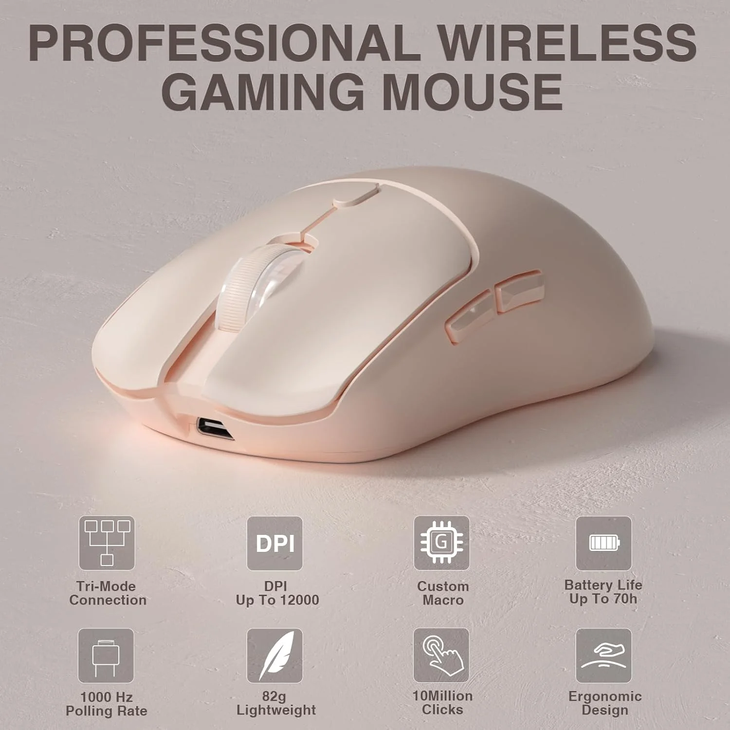 Mouse Gaming Esports - AULA SC580X Tri-Mode Kabellose Gaming-Maus 12000DPI