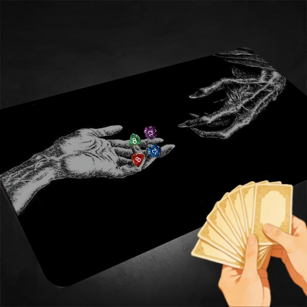 Esports Gaming Background - Menschen- und Dämonenhände TCG-Spielmatte Dunkle Gothic-Sketch-Kunst