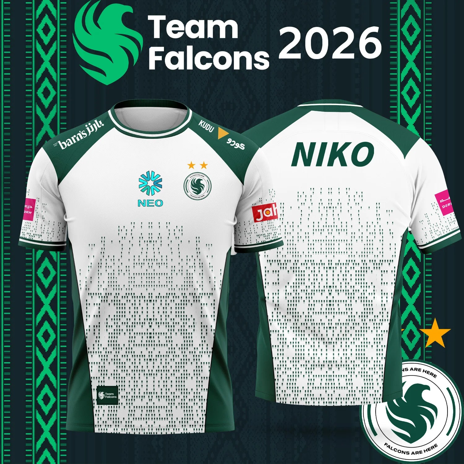 Esports Gaming Jersey - Familien-Matching 2026 Team Falcons NIKO Esports