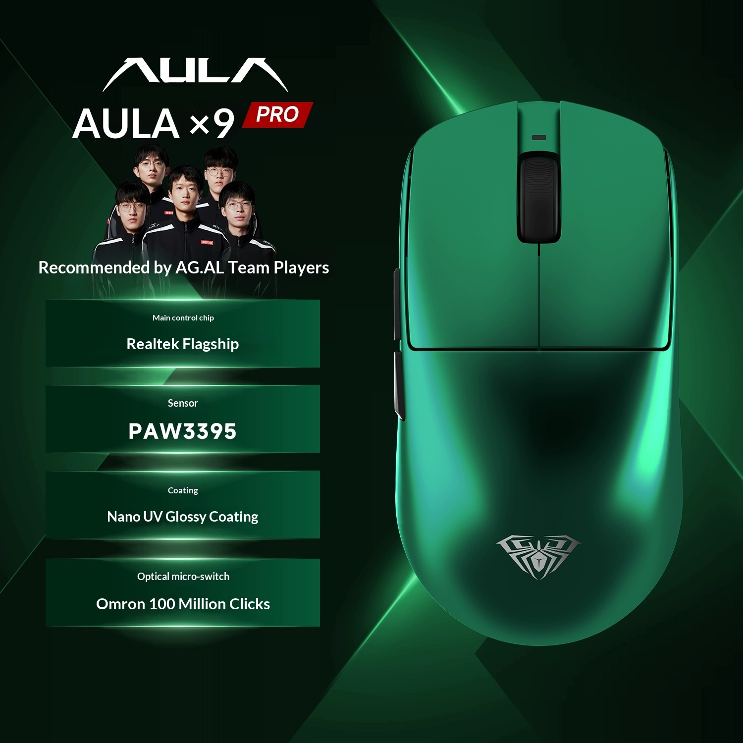 Esports Gaming Mouse Wireless - AULA X9 Max Ultra Kabellose Gaming-Maus