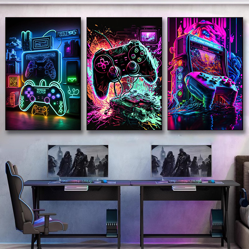 Modernes Neon-Pop Cool Gaming  – Esports Gaming Houses Bewertung und Preis