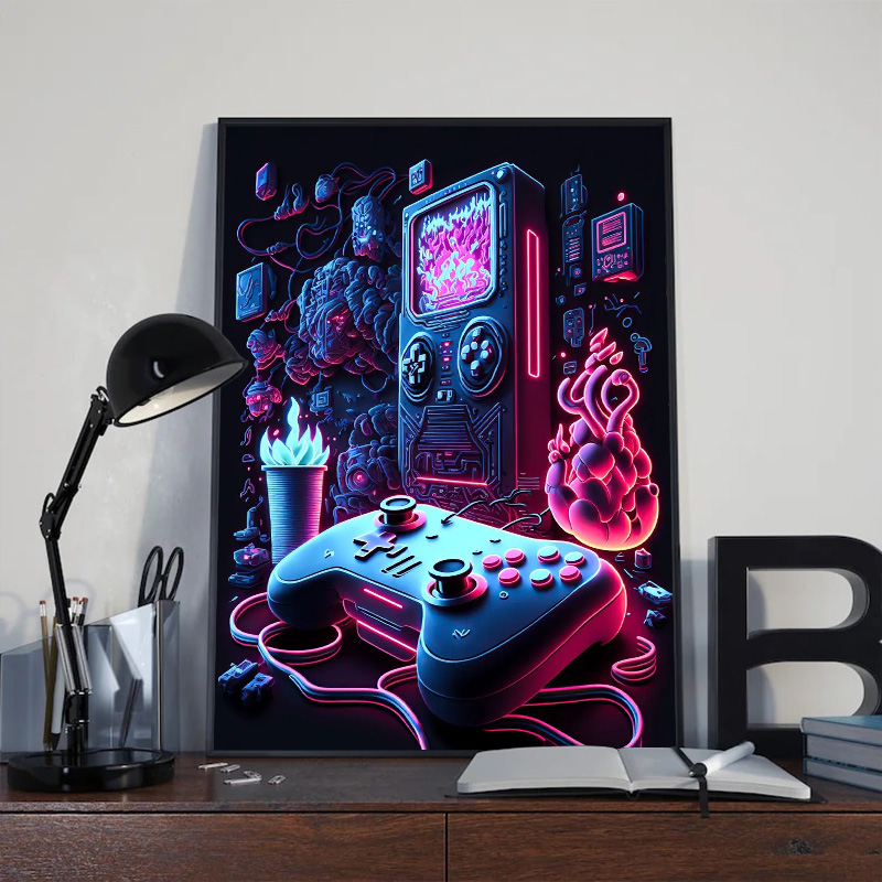 Modernes Neon-Pop Cool Gaming  – Esports Gaming Houses Bewertung und Preis